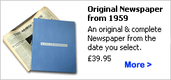 50th Birthday Gift - Original Newspaper