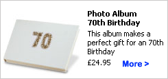 70th Birthday Photo Album Gift