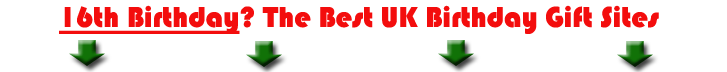 16th Birthday Gift Sites
